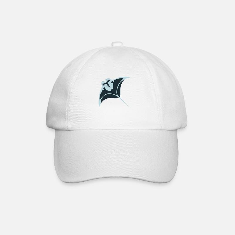 Meerestiere - Baseballkappe - Weiß/Weiß