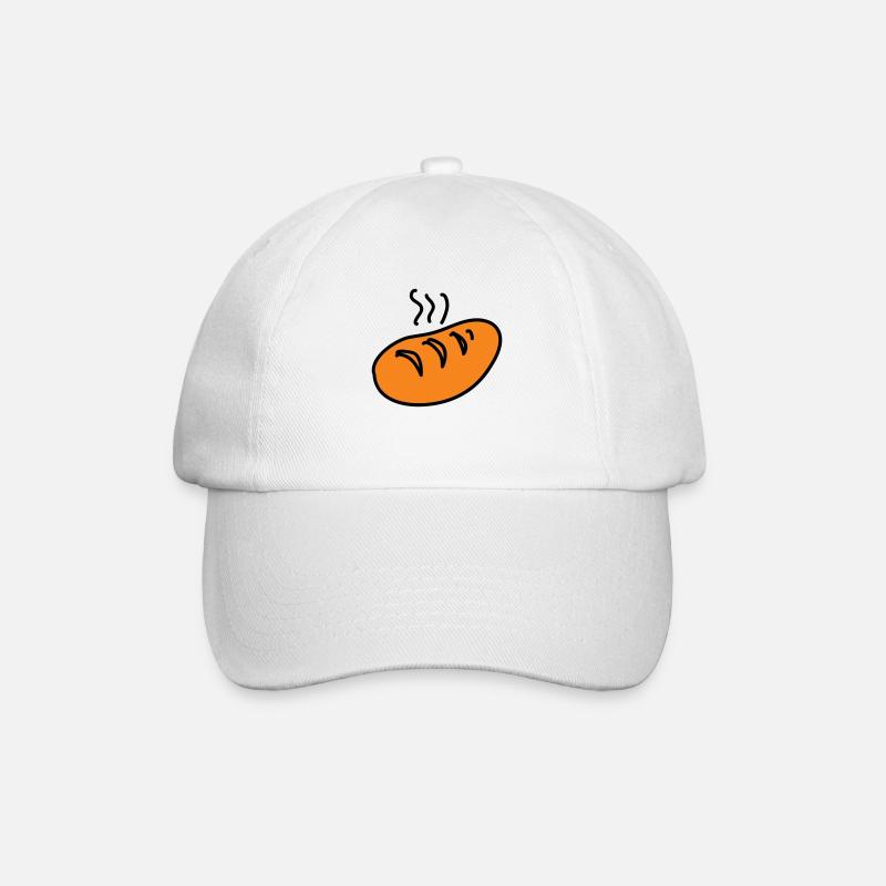 Brot - Baseballkappe - Weiß/Weiß