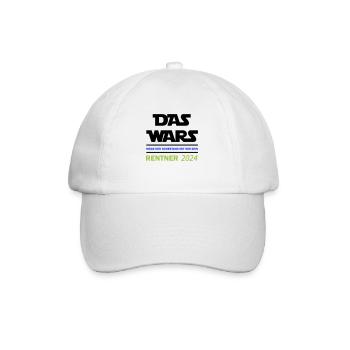 das wars rentner 2024 - Baseballkappe - Weiß/Weiß - Vorne