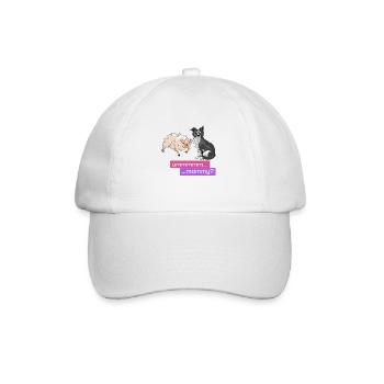 Sheep herd mom - Baseball Cap - white/white - Front