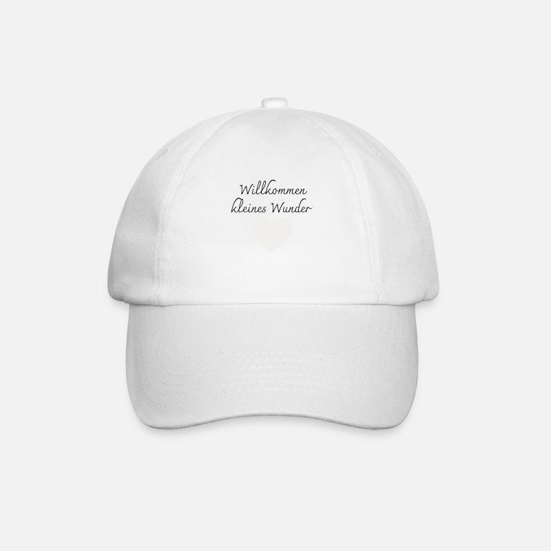 Willkommen kleines Wunder Aufdruck - Baseballkappe - Weiß/Weiß