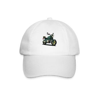 Retro bike - Baseball Cap - white/white - Front