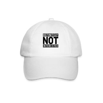 Nicht Interessiert schwarz - Baseballkappe - Weiß/Weiß - Vorne