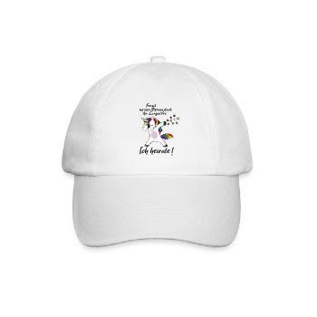 Fresst Sternenstaub Einhorn Ich heirate JGA - Baseballkappe - Weiß/Weiß - Vorne