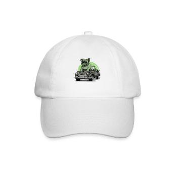 Dog Bulldog Animals Puppy Cute Dog Watercolor Art - Baseball Cap - white/white - Front