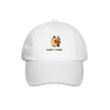 Hahn - Baseballkappe - Weiß/Weiß - Vorne