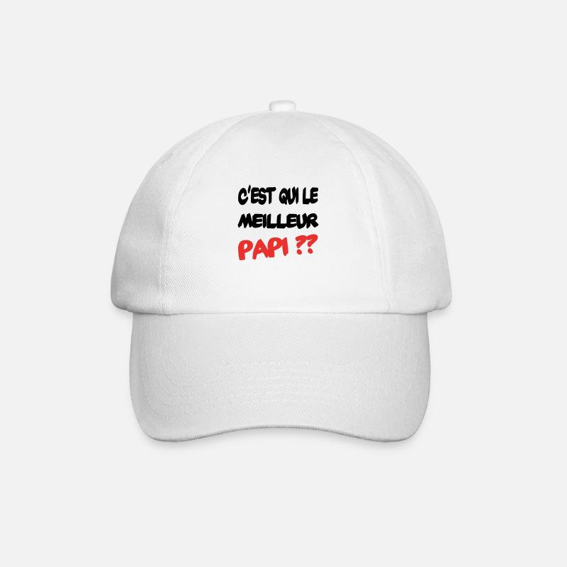 C'est qui le meilleur papi - Casquette classique - blanc/blanc