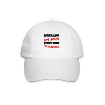 LITTLE SISTER one day - Baseball Cap - white/white - Front