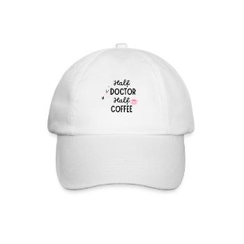 Mi-Docteur, mi-café - Casquette classique - blanc/blanc - Devant