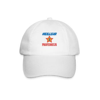 Meilleur PROFESSEUR - Casquette classique - blanc/blanc - Devant
