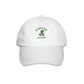 I can't I consoled - Baseball Cap - white/white - Front