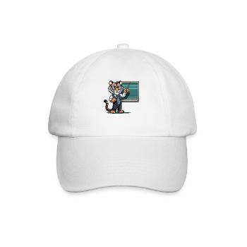 Cute Tiger Teacher - Baseball Cap - white/white - Front