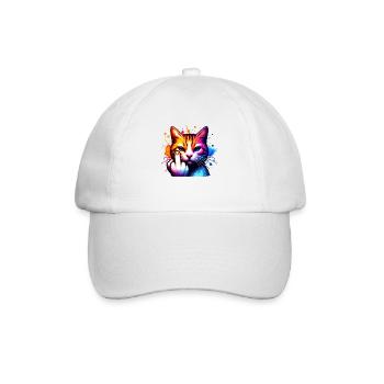 Drôle de chat maléfique - Casquette classique - blanc/blanc - Devant
