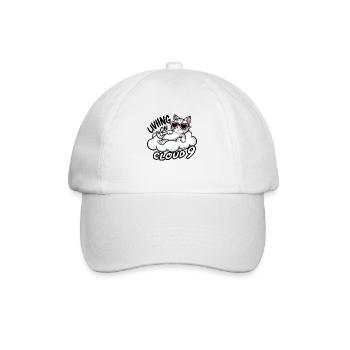 Katze Kätzchen auf Wolke 9 - Baseballkappe - Weiß/Weiß - Vorne