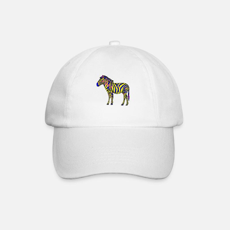 Zebra - Baseballkappe - Weiß/Weiß