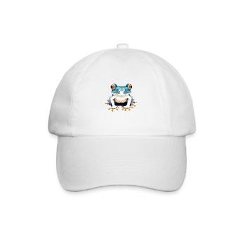 Frog Vector Art with Vibrant Colors Illustration - Baseball Cap - white/white - Front