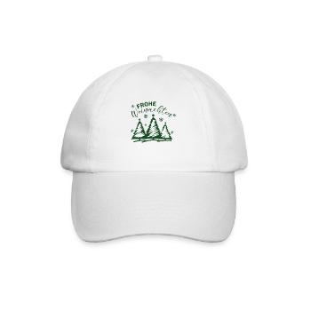Frohe Weinachten - Baseballkappe - Weiß/Weiß - Vorne