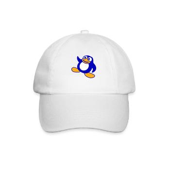 Pingouin, Breakdance, Happy Dancing, Fête, DJ, Musique - Casquette classique - blanc/blanc - Devant