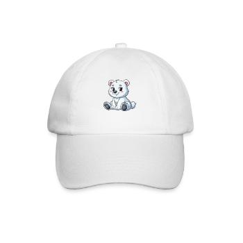 Mädchen Eisbär - Baseballkappe - Weiß/Weiß - Vorne