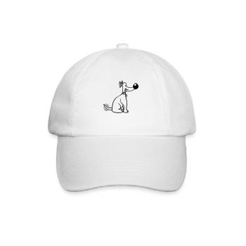 Chien Gros Nez Remuant Mignon Heureux - Casquette classique - blanc/blanc - Devant
