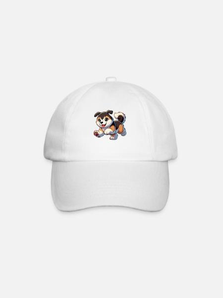 Akita-Welpe - Baseballkappe - Weiß/Weiß
