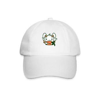 Lapin Carotte Carotte Bouche Nourriture Faim Fourchette Couteau - Casquette classique - blanc/blanc - Devant