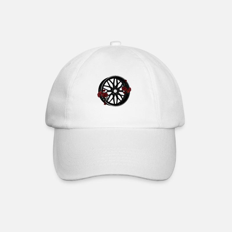 Felge Blume - Baseballkappe - Weiß/Weiß