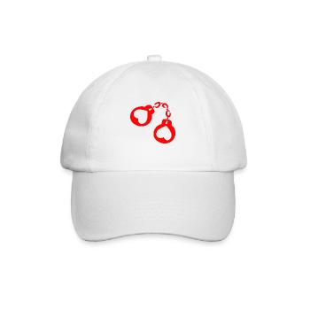 Herz Hadnschellen Kurz Design Vektor 3 - Baseballkappe - Weiß/Weiß - Vorne