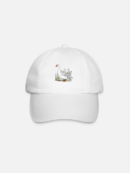 Gås - Baseballcap - hvit/hvit