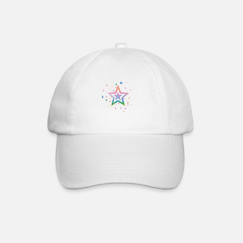 Star aux couleurs du big bang - Casquette classique - blanc/blanc