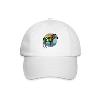 Zebra - Baseballkappe - Weiß/Weiß - Vorne