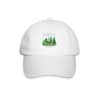 Adventure camping trip travel nature mountains - Baseballkappe - Weiß/Weiß - Vorne
