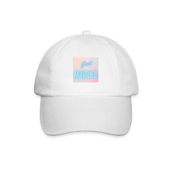 JUST MARRIED,LONG LIVE THE MARIES,EVJF,VALENTINE'S DAY - Baseball Cap - white/white - Front