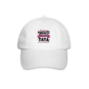 Pas parfaite mais je suis tata - Casquette classique - blanc/blanc - Devant