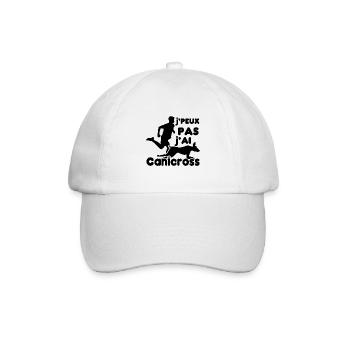 J'peux Pas J'ai Canicross, Humour Canicross - Casquette classique - blanc/blanc - Devant