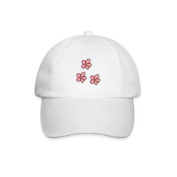 Trois fleurs fleur rose plante symbole nature - Casquette classique - blanc/blanc - Devant