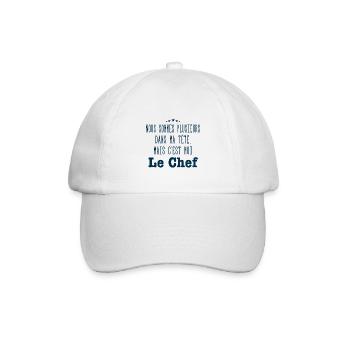 on est plusieurs dans ma tête - T-shirt Humour - Casquette classique - blanc/blanc - Devant