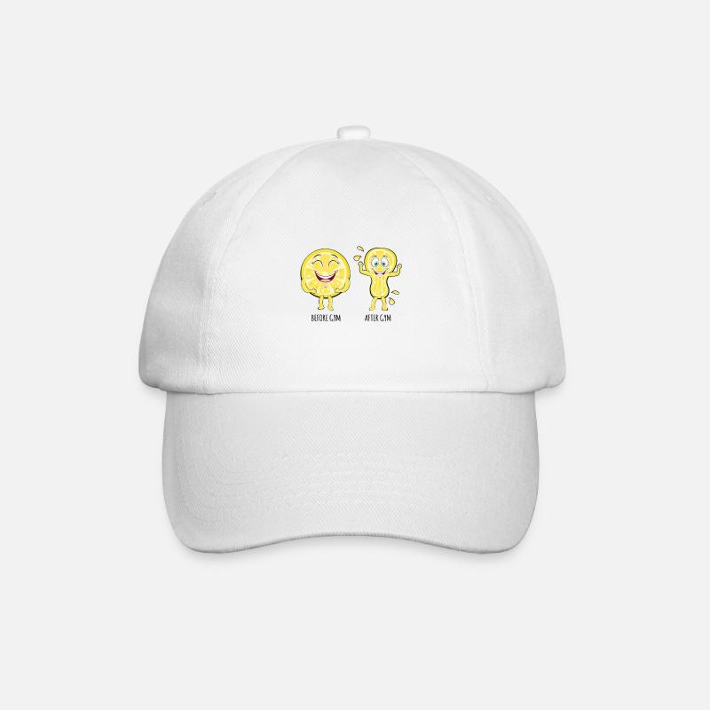 Before Gym After Gym Lemon - Baseball Cap - white/white