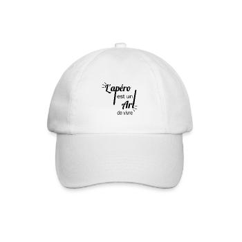 L'apéro est un art de vivre t-shirt homme cadeau - Casquette classique - blanc/blanc - Devant