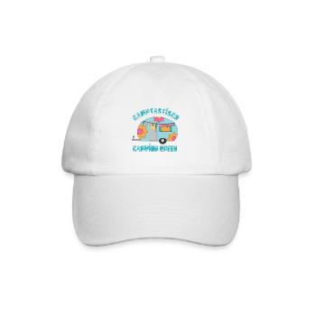 Wohnwagen Camptastisch Camping Queen - Baseballkappe - Weiß/Weiß - Vorne