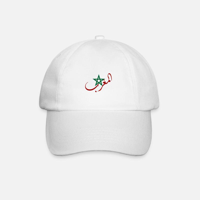 Marokko - Baseballkappe - Weiß/Weiß