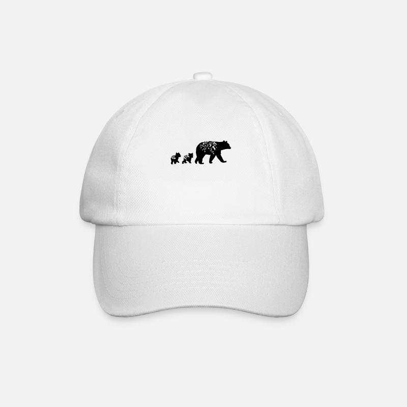 Mama Bär Papa Bär - Baseballkappe - Weiß/Weiß