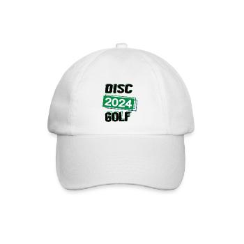 Discgolf Spieler Team Turnier Mannschaft in 2024 - Baseballkappe - Weiß/Weiß - Vorne