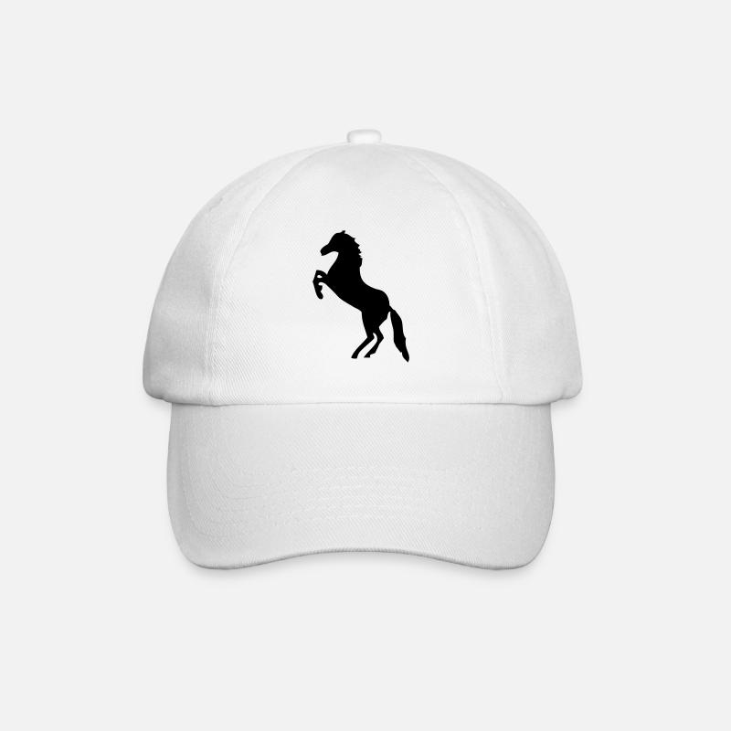 Pferd - Pferde - Baseballkappe - Weiß/Weiß
