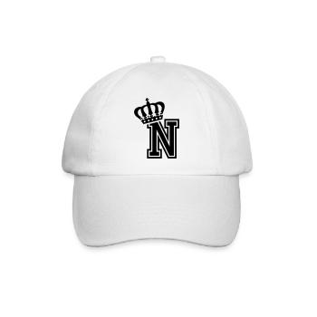 Letter N - Baseball Cap - white/white - Front