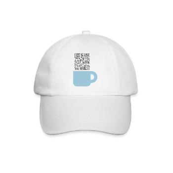 Das Leben ist wie Tee - Baseballkappe - Weiß/Weiß - Vorne