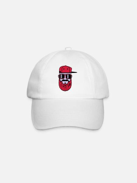 logo beard hiphop - Casquette classique - blanc/blanc