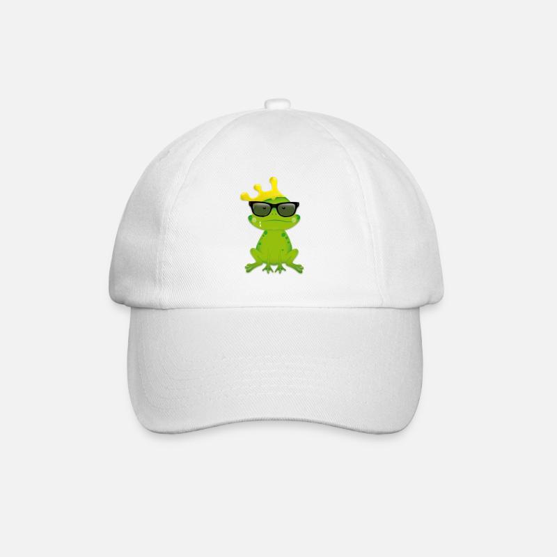 Nerd Frog - Baseball Cap - white/white