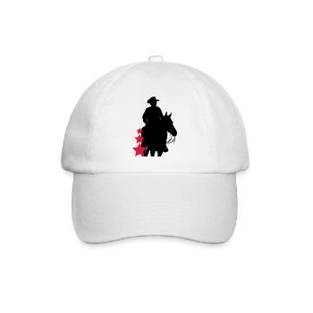 Cowboy , Horse and Stars - Baseballkappe - Weiß/Weiß - Vorne