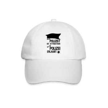 Attraktivster Polizist Polizei, Sprüche,Geschenk - Baseballkappe - Weiß/Weiß - Vorne